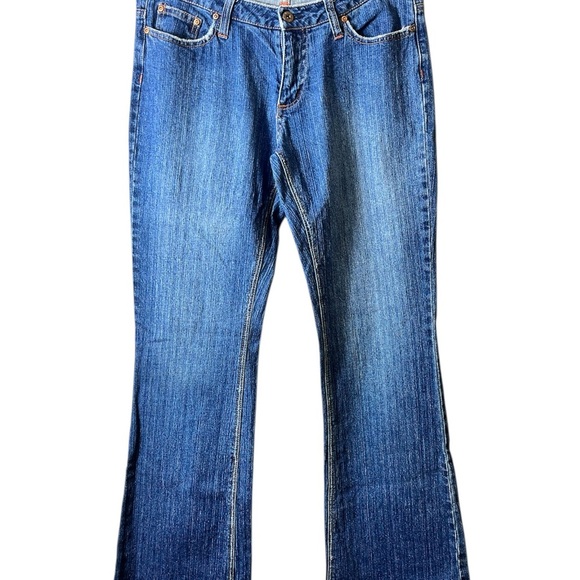 Vintage Bongo Flare Jeans Juniors 11 Y2K Low Rise Distressed Retro Denim Grunge - Picture 2 of 10